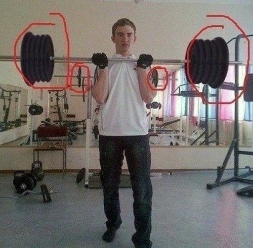 Weightlifting photoshop fails